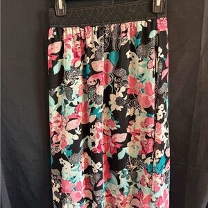 LuLaRoe Maxi Skirt - Black, Pink, Blue Floral